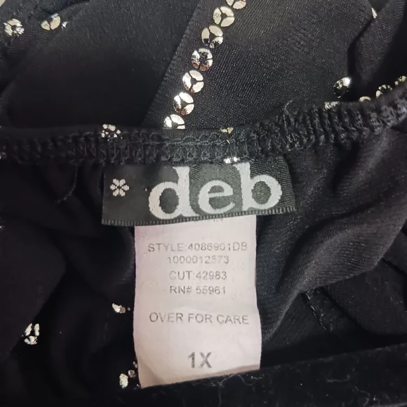 Sequence Black Top PRE-LOVED size 1X BY deb - Picture 3 of 5